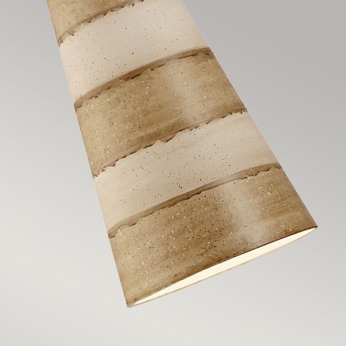 Anemone 1 Light Pendant - Taupe & Cream Patina