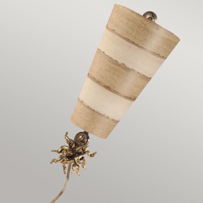 Anemone 1 Light Table Lamp - Creme and Tan