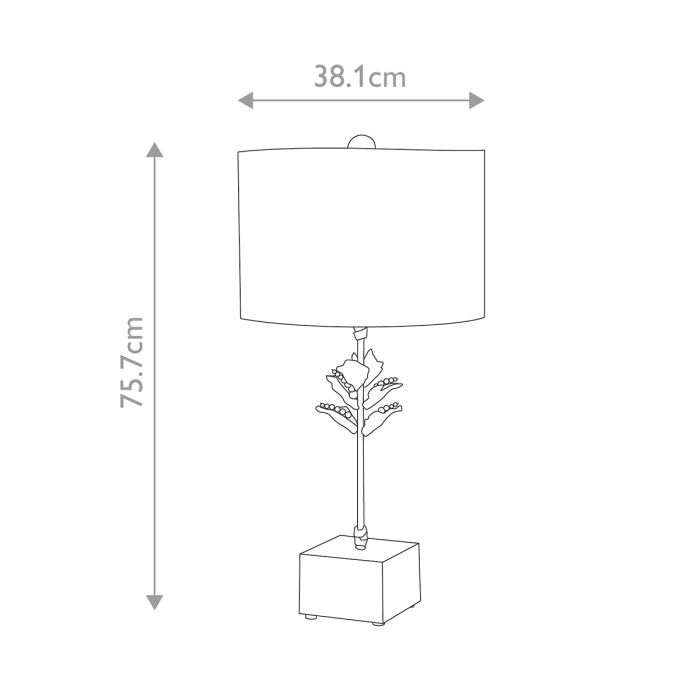 Camilia 1lt Table Lamp - Antique Gold and Black with Black Shade