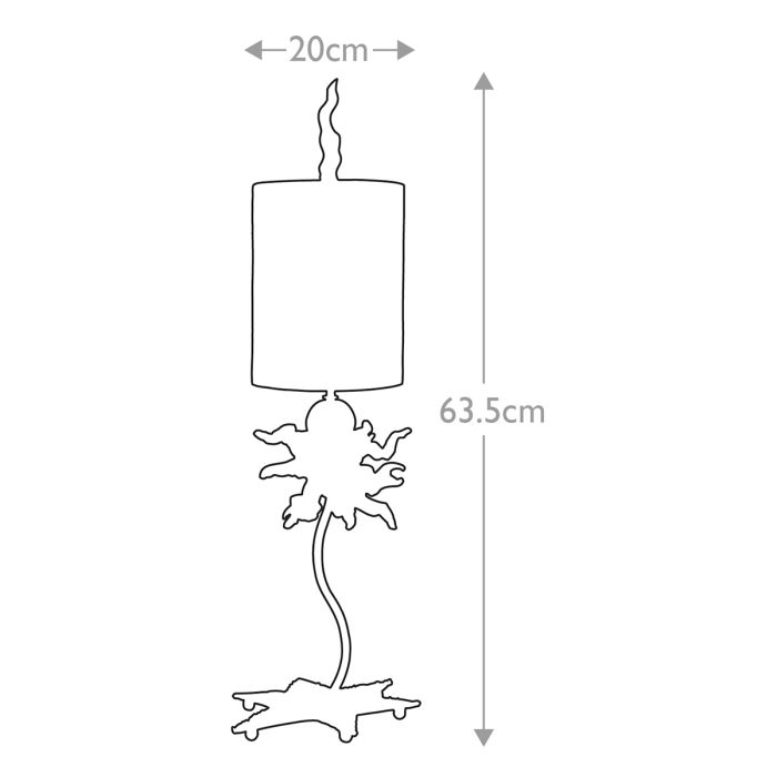 Dominique 1 Light Table Lamp - Gold Leaf, Black with Black and Cream Striped Shade