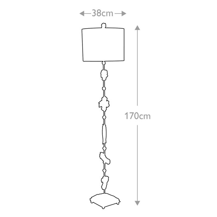 Fragment 1 Light Floor Lamp - Aged Silver