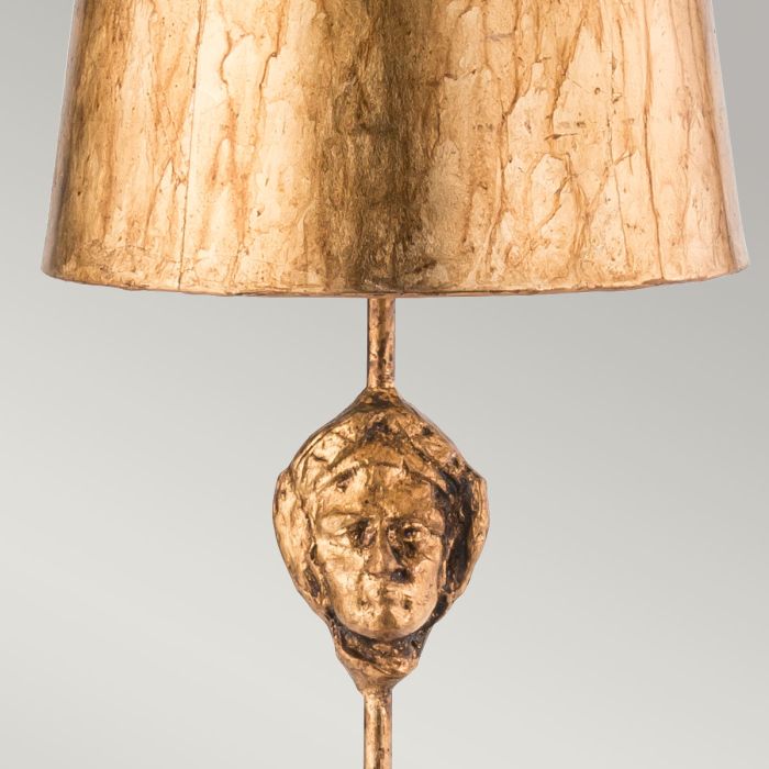 Fragment 1 Light Table Lamp - Aged Gold with Gold Leaf and Umber Glaze Shade