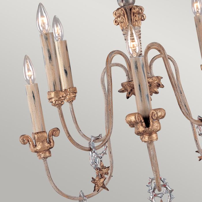 Mignon 8 Light Chandelier - Gold and Silver