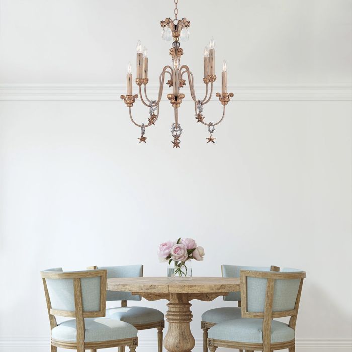 Mignon 8 Light Chandelier - Gold and Silver