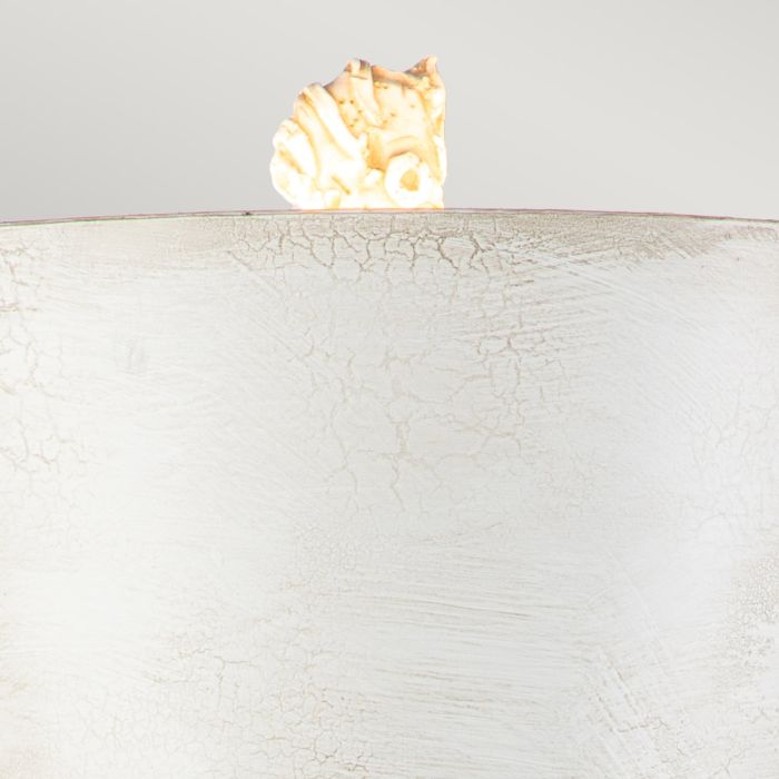 Petra 1lt Table Lamp - Bone White - Bone White with Distressed Bone White Shade
