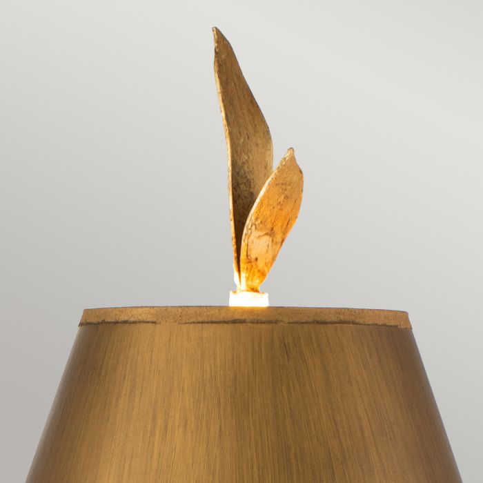 Red Bell 1 Light Table Lamp - Gold Leaf with Gold Shade
