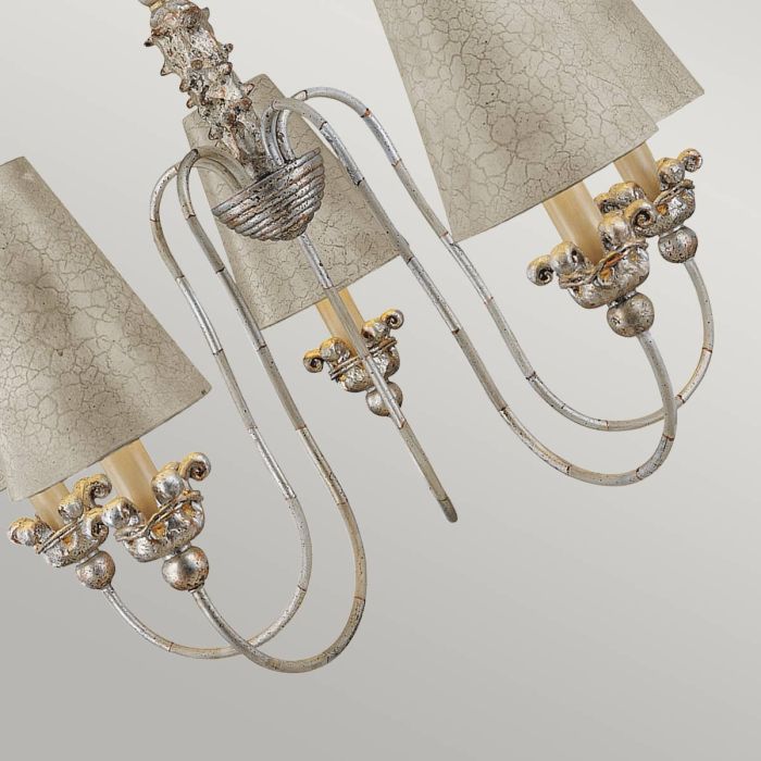 Remi 5 Light Chandelier - Silver and Gold