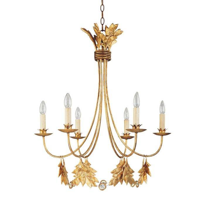 Sweet Olive 6 Light Chandelier - Gilded Gold