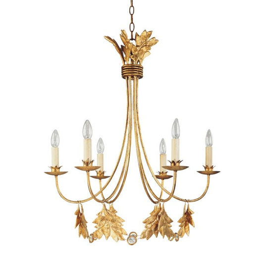 Sweet Olive 6 Light Chandelier - Gilded Gold