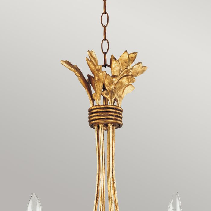 Sweet Olive 6 Light Chandelier - Gilded Gold
