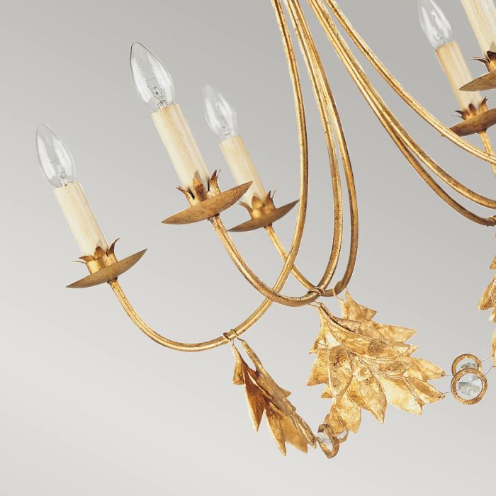 Sweet Olive 6 Light Chandelier - Gilded Gold
