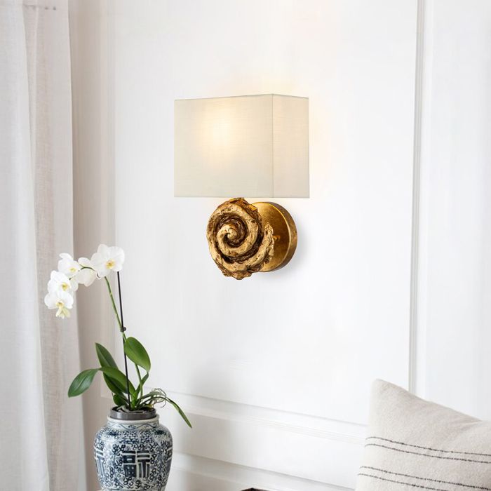 Swirl 1lt Large Wall Light - Gold Leaf