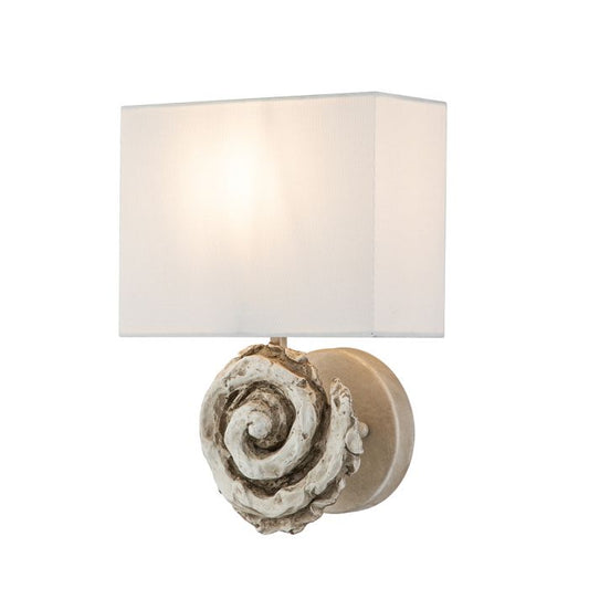 Swirl 1lt Large Wall Light - Bone White