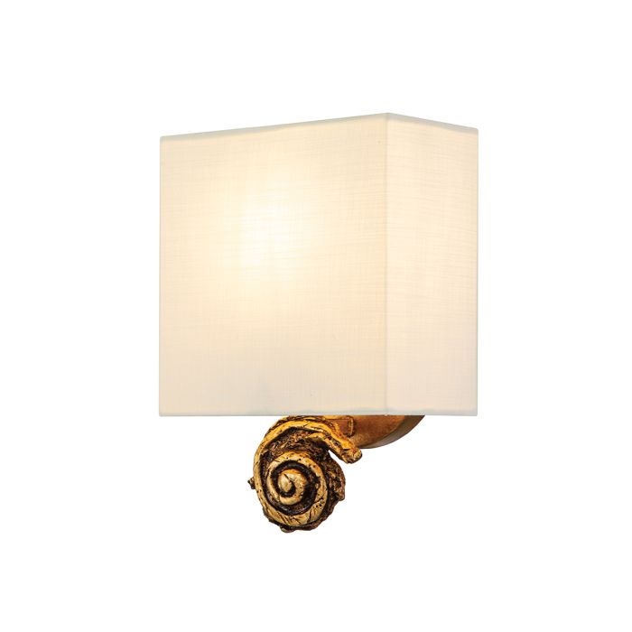 Swirl 1lt Small Wall Light - Gold Leaf