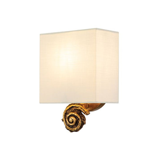 Swirl 1lt Small Wall Light - Gold Leaf