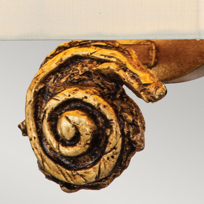 Swirl 1lt Small Wall Light - Gold Leaf