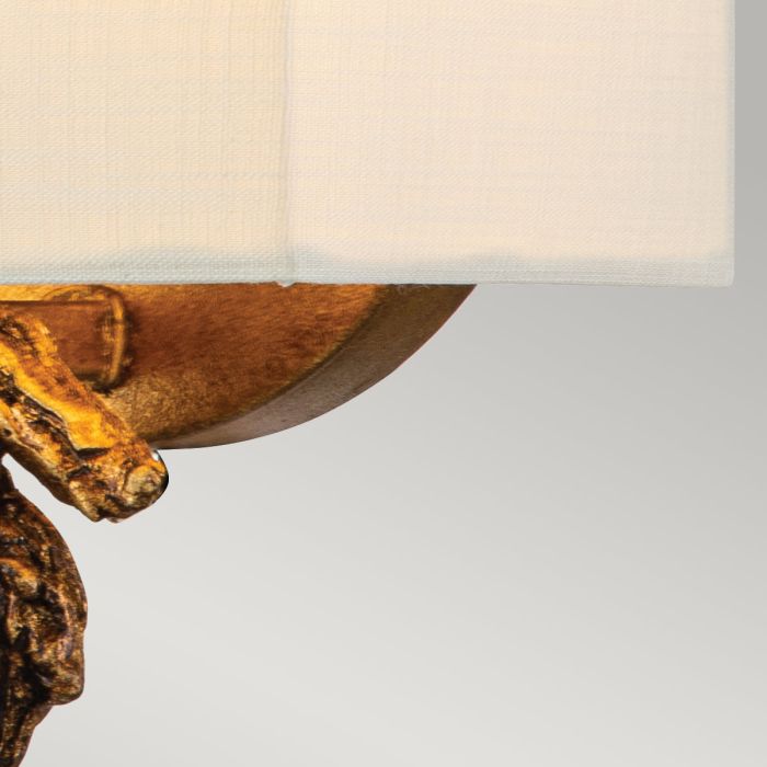 Swirl 1lt Small Wall Light - Gold Leaf