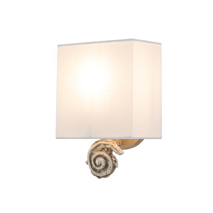 Swirl 1lt Small Wall Light - Bone White