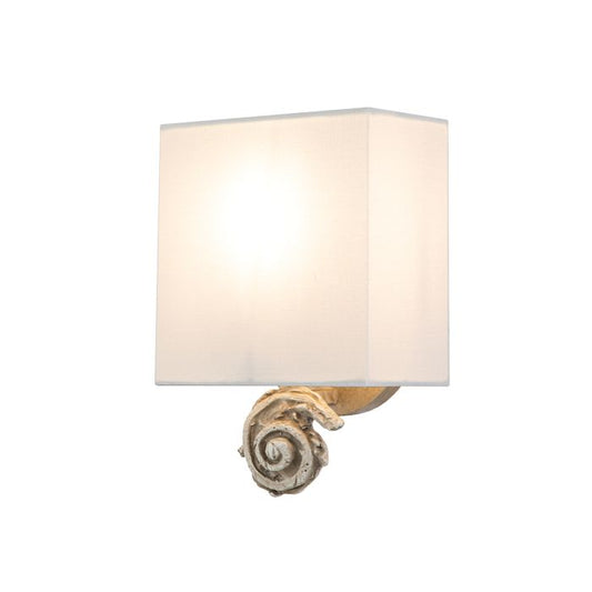 Swirl 1lt Small Wall Light - Bone White