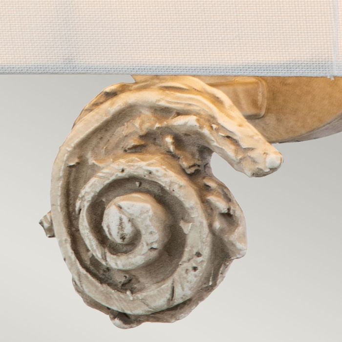 Swirl 1lt Small Wall Light - Bone White