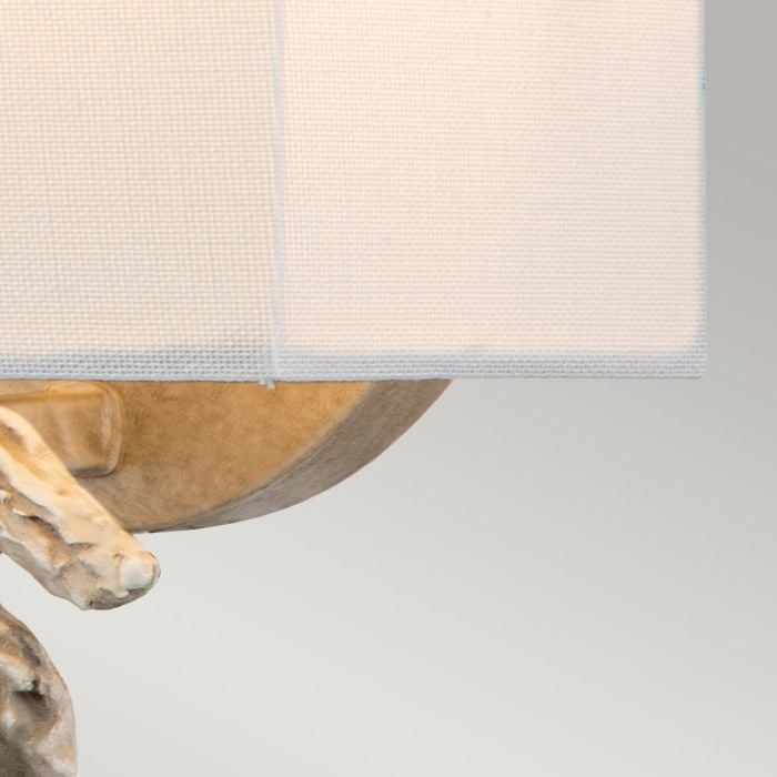 Swirl 1lt Small Wall Light - Bone White