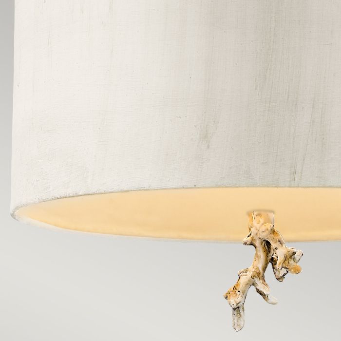 Trellis 1 Light Pendant - Putty Patina & Silver Leaf