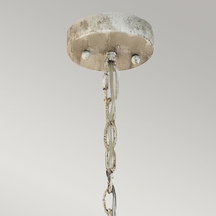 Trellis 1 Light Pendant - Putty Patina & Silver Leaf