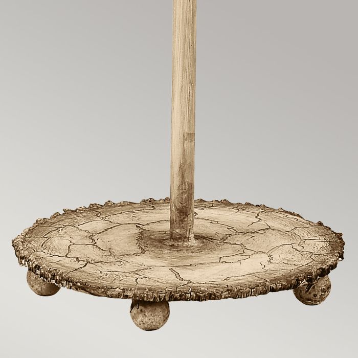 Trellis 1 Light Table Lamp - Putty Patina & Silver Leaf with Cream and Putty Shade