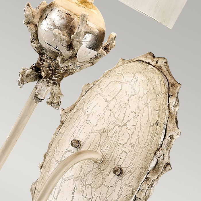 Trellis 1 Light Wall Light - Putty Patina & Silver Leaf