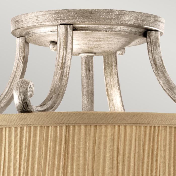 Abbey 3 Light Semi-Flush Light - Silver Sand