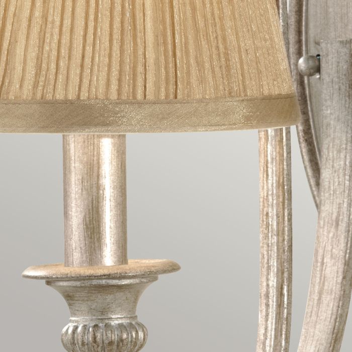 Abbey 1 Light Wall Light - Silver Sand