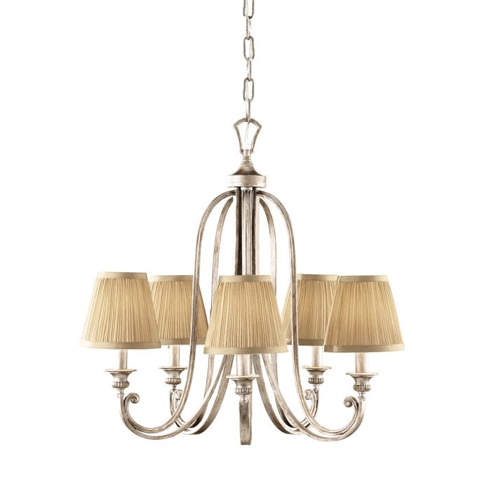Abbey 5 Light Chandelier - Silver Sand
