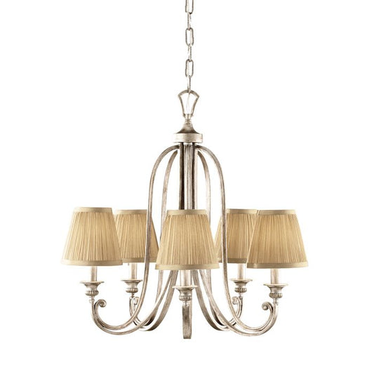 Abbey 5 Light Chandelier - Silver Sand