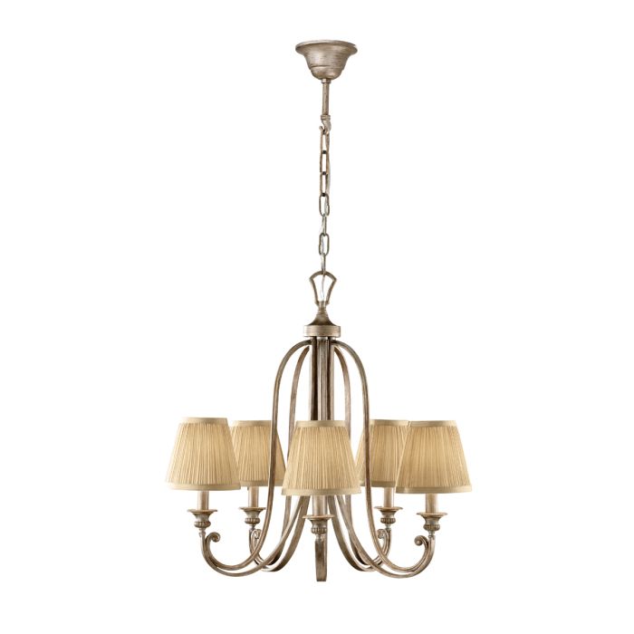 Abbey 5 Light Chandelier - Silver Sand