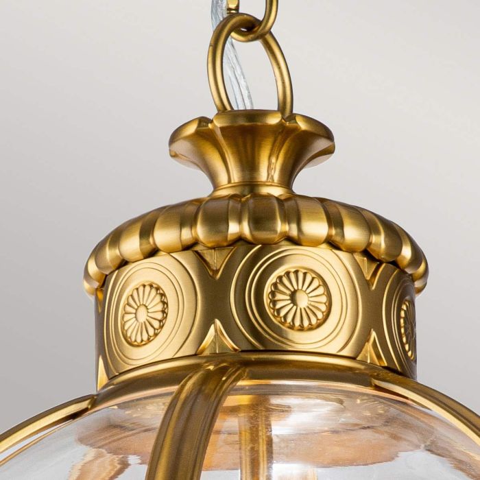 Adams 3 Light Pendant Chandelier - Burnished Brass