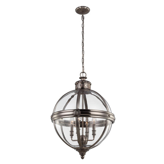 Adams 4 Light Pendant Chandelier – Antique Nickel