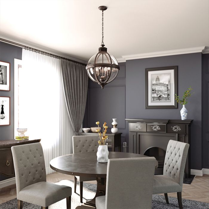 Adams 4 Light Pendant Chandelier - Antique Nickel