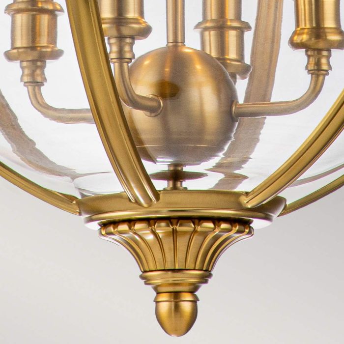 Adams 4 Light Pendant Chandelier - Burnished Brass