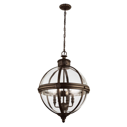 Adams 4 Light Pendant Chandelier – British Bronze