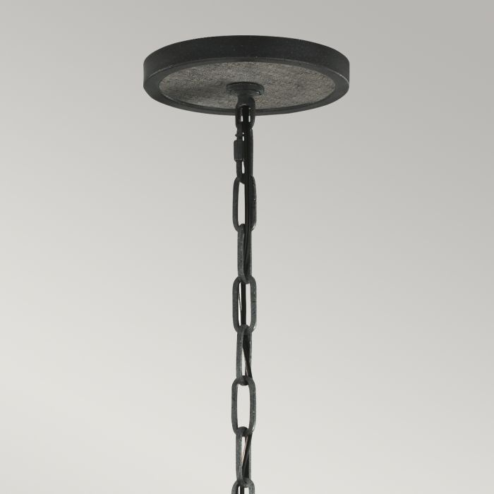 Allier 4 Light Pendant - Weathered Oak Wood / Antique Forged Iron