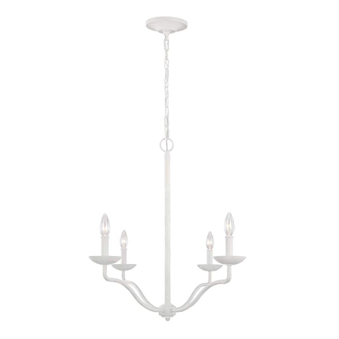 Annie 4 Light Chandelier - Textured Plaster White