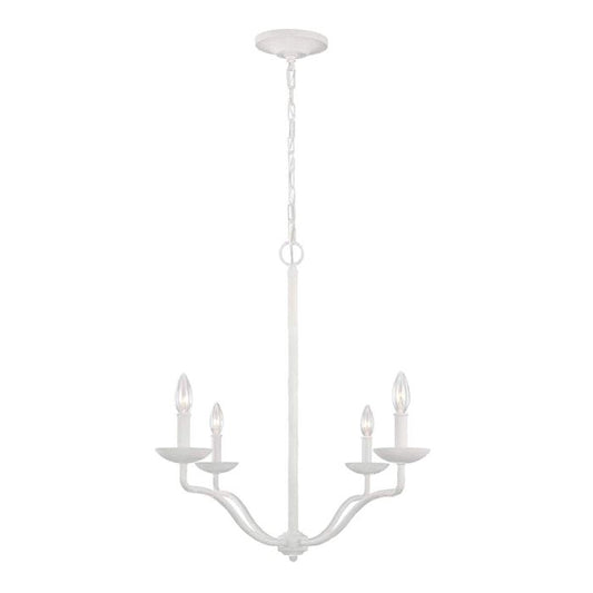 Annie 4 Light Chandelier - Textured Plaster White