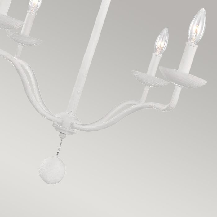 Annie 4 Light Chandelier - Textured Plaster White