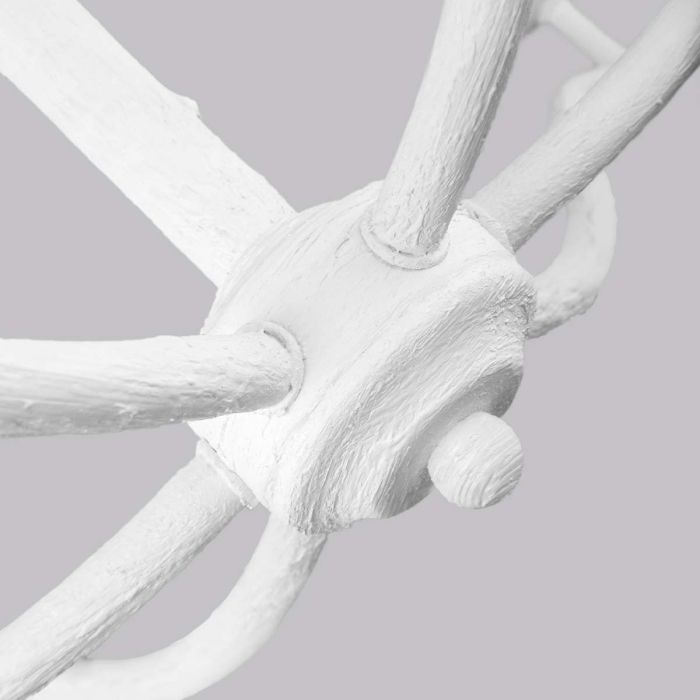 Annie 6 Light Chandelier - Textured Plaster White