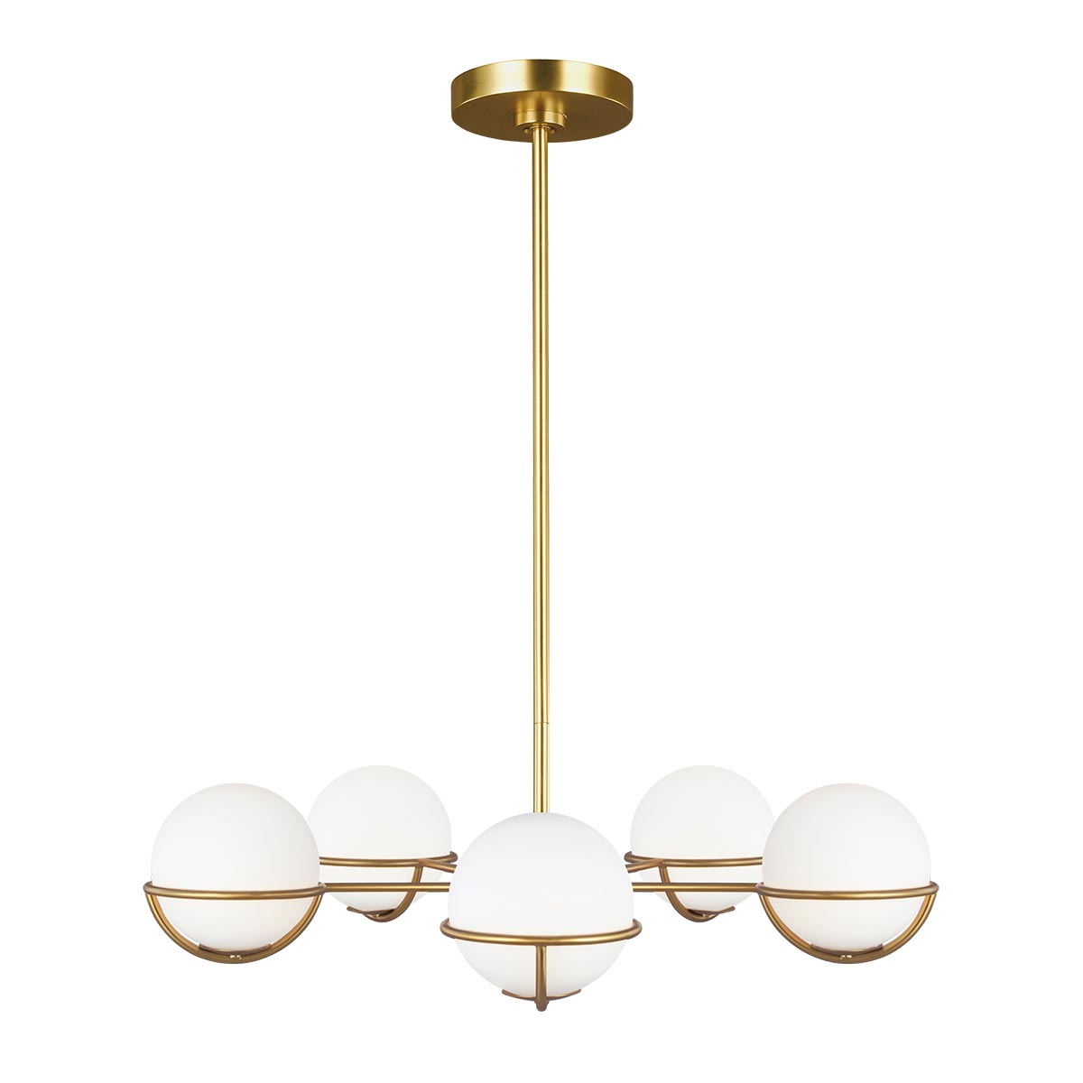 Apollo 5 Light Chandelier – Burnished Brass