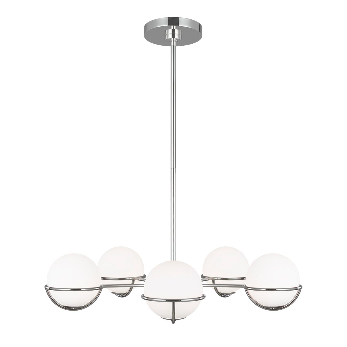 Apollo 5 Light Chandelier – Polished Nickel