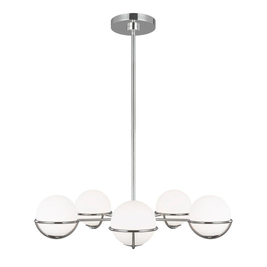 Apollo 5 Light Chandelier – Polished Nickel