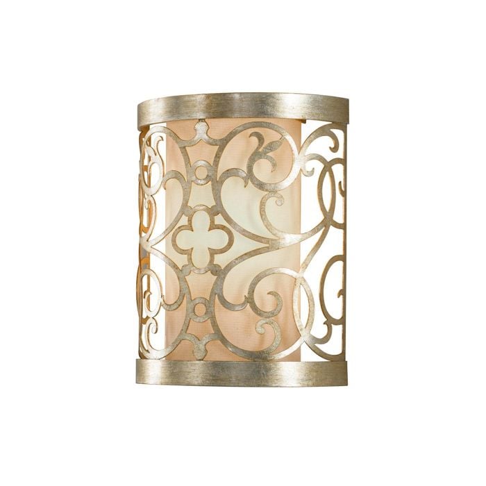 Arabesque 1 Light Wall Light - Silver Leaf Patina