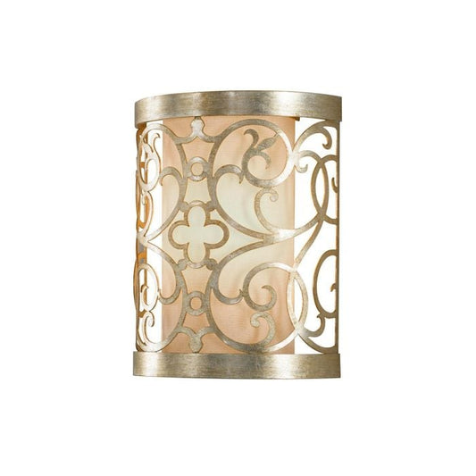 Arabesque 1 Light Wall Light - Silver Leaf Patina