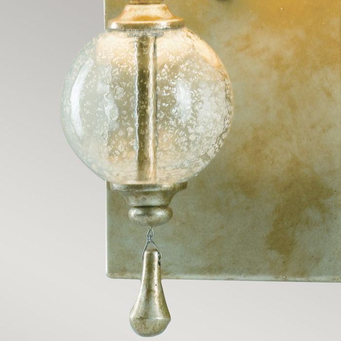 Argento 1 Light Wall Light - Oxidized Silver Leaf